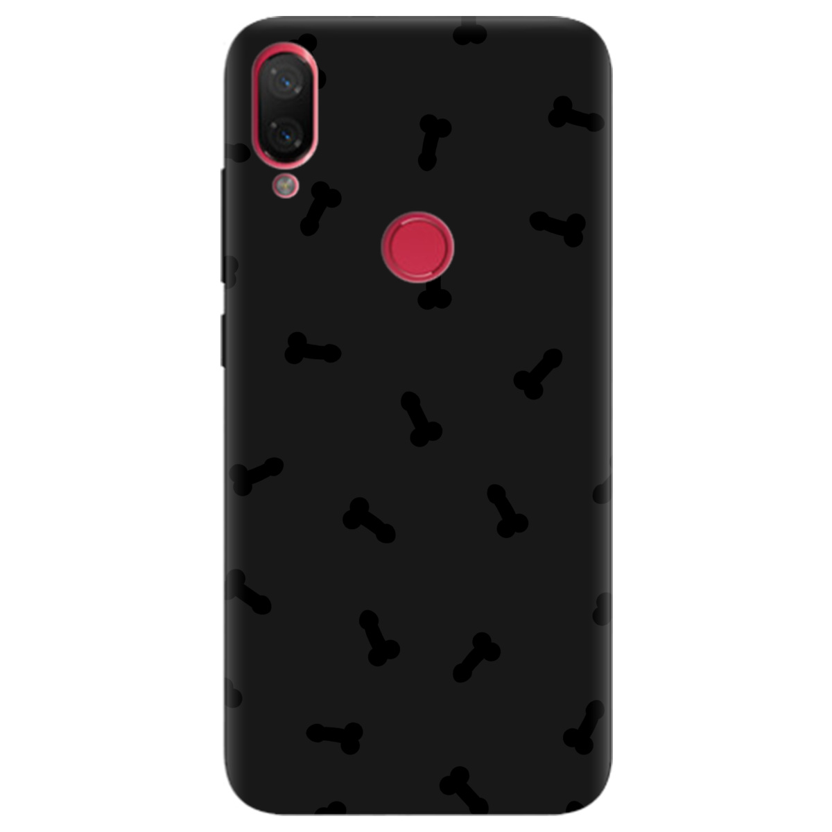 Чохол для Xiaomi Mi Play чорний матовий soft touch Маленькі дікпіки - фото 1 - Чохли для телефонів