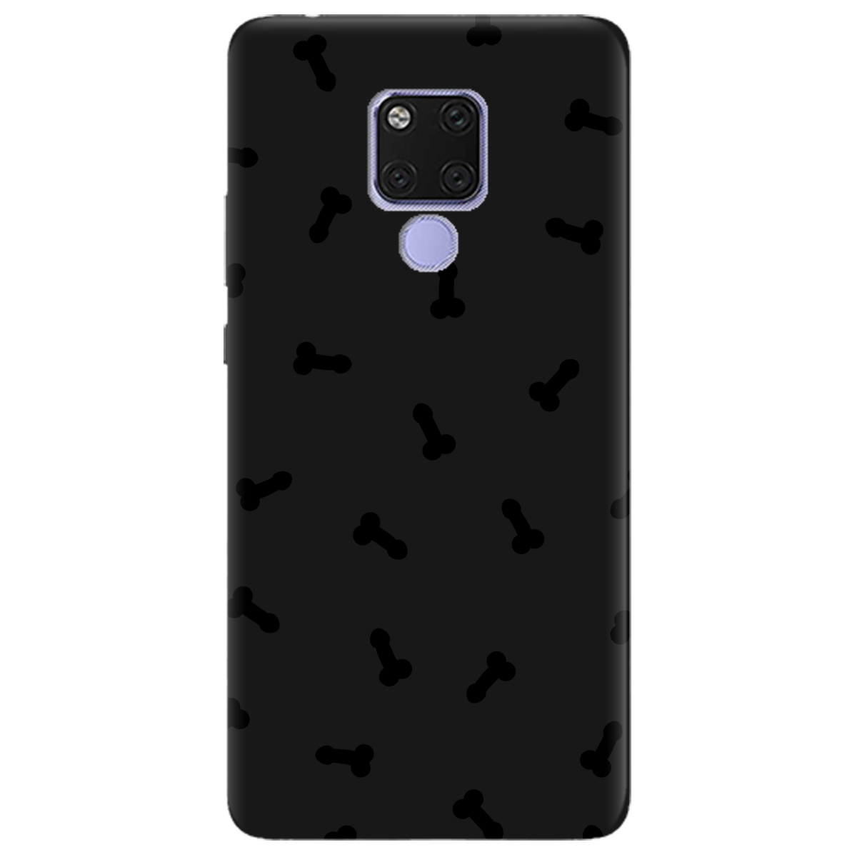 Чехол для Huawei Mate 20 черный матовый soft touch Маленькие дикпики - фото 1 - Чехлы для телефонов