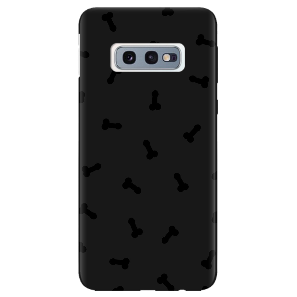 Чохол для Samsung Galaxy S10e чорний матовий soft touch Маленькі дікпіки - фото 1 - Чохли для телефонів