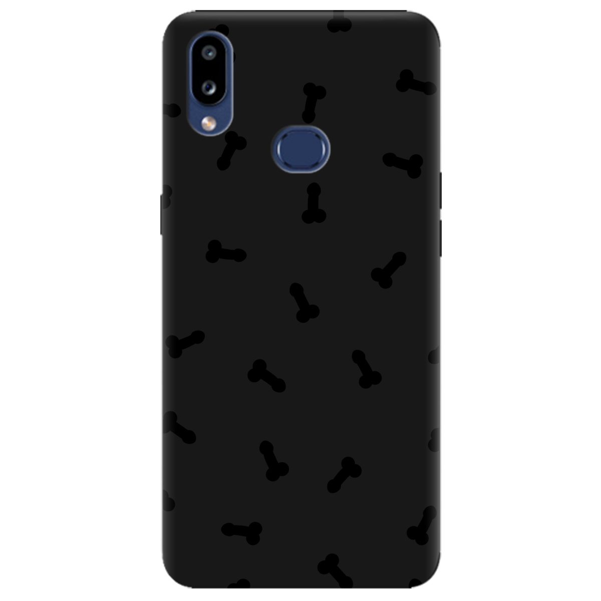 Чохол для Samsung Galaxy A10s чорний матовий soft touch Маленькі дікпіки - фото 1 - Чохли для телефонів