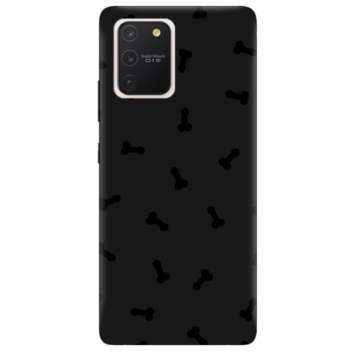 Чохол для Samsung Galaxy S10 Lite чорний матовий soft touch Маленькі дікпіки - фото 1 - Чохли для телефонів