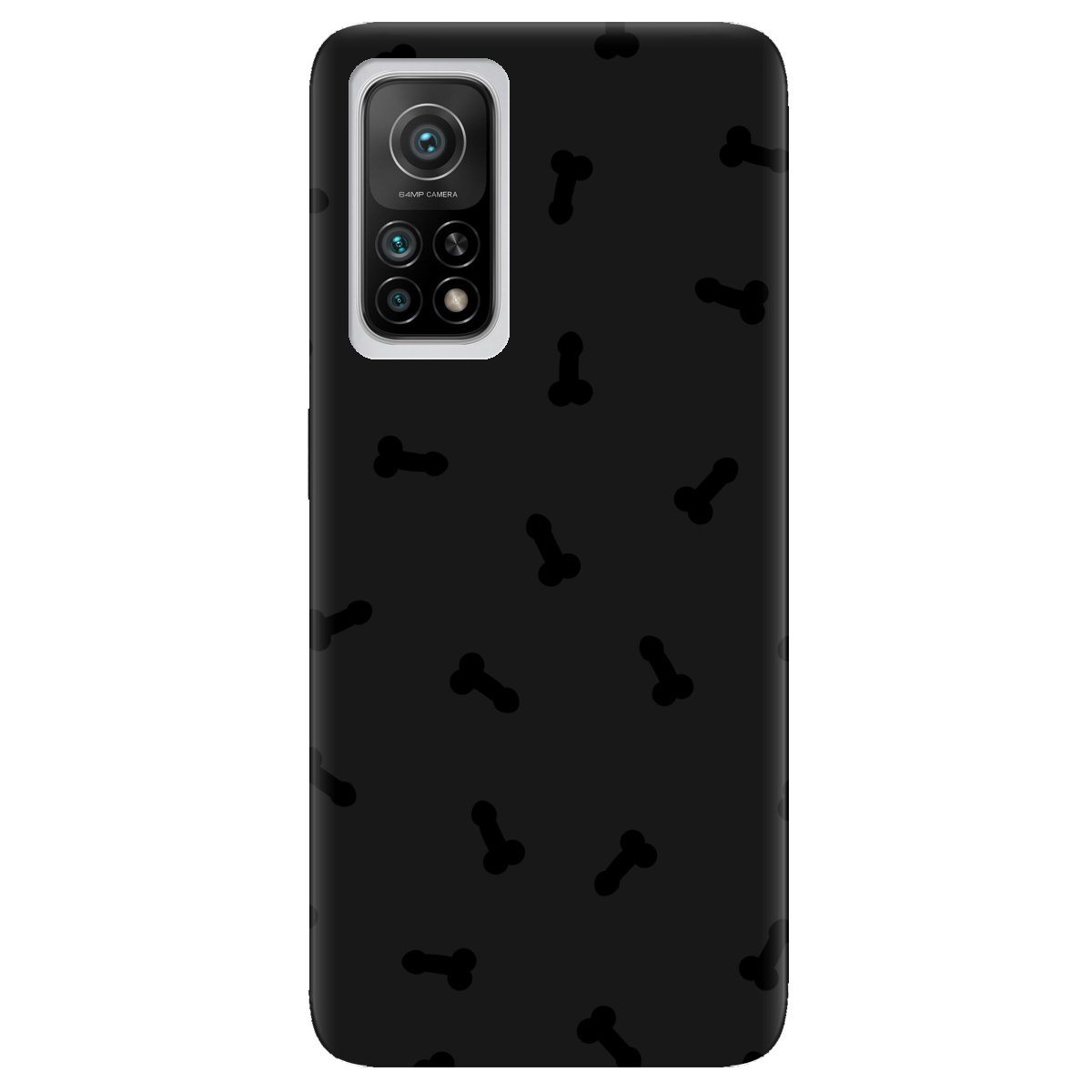 Чохол для Xiaomi Mi 10T/Mi 10T Pro чорний матовий soft touch Маленькі дікпіки - фото 1 - Чохли для телефонів