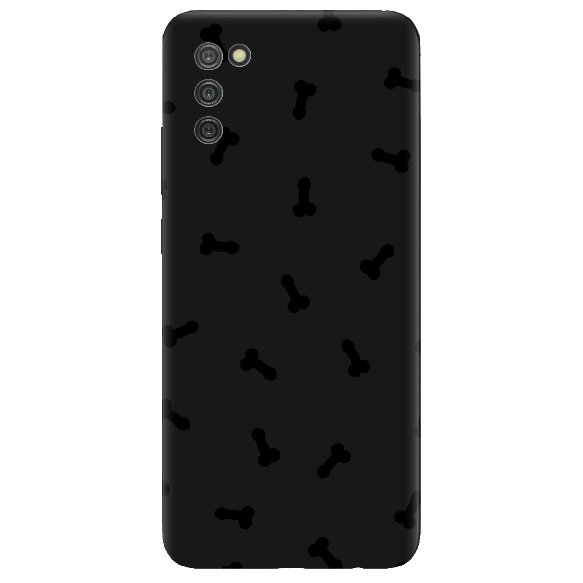 Чохол для Samsung Galaxy A02s чорний матовий soft touch Маленькі дікпіки - фото 1 - Чохли для телефонів