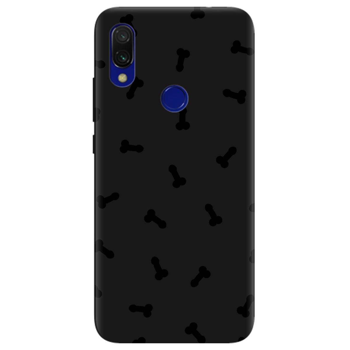 Чохол для Xiaomi Redmi Note 7/7Pro чорний матовий soft touch Маленькі дікпіки - фото 1 - Чохли для телефонів