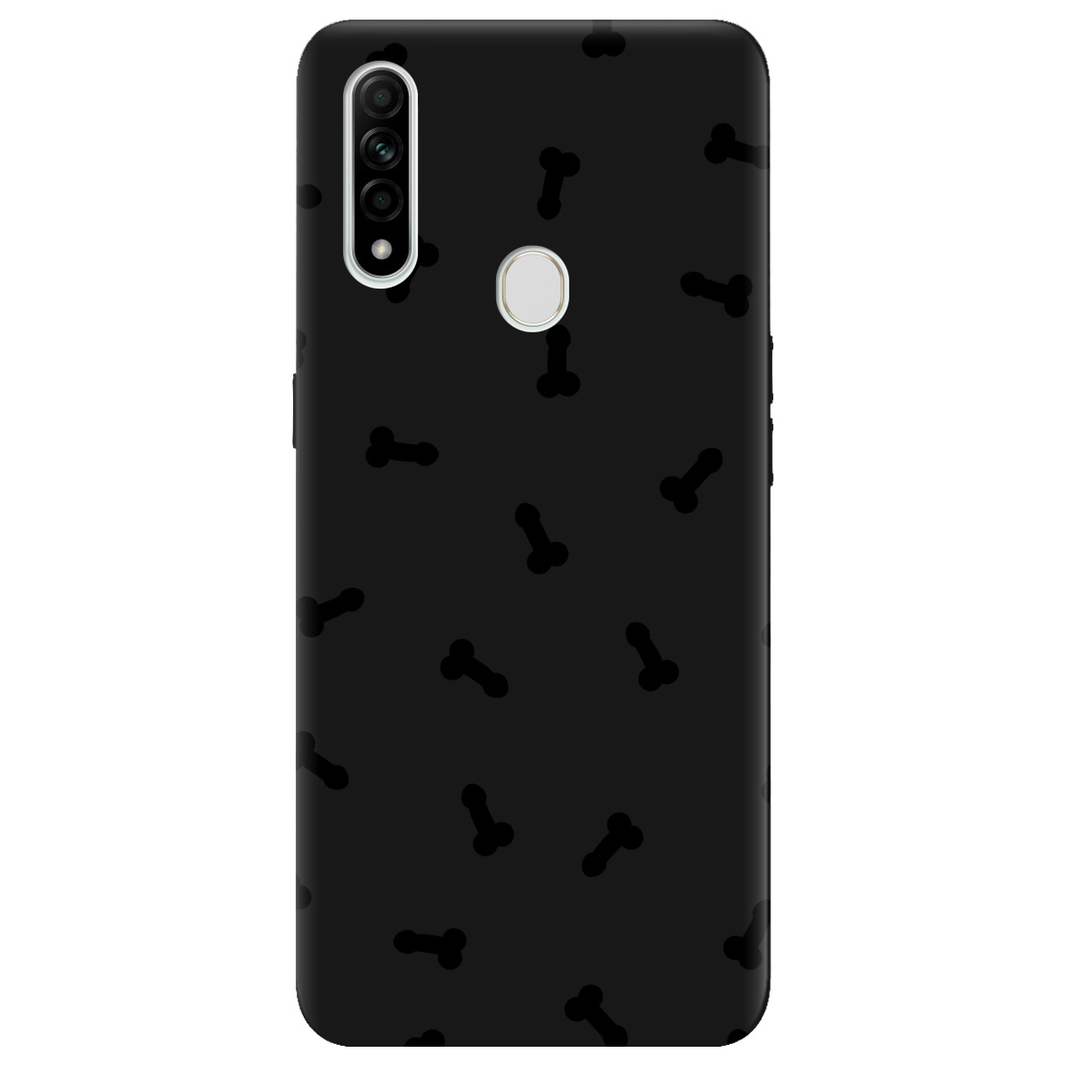 Чохол для Oppo A31 чорний матовий soft touch Маленькі дікпіки - фото 1 - Чохли для телефонів