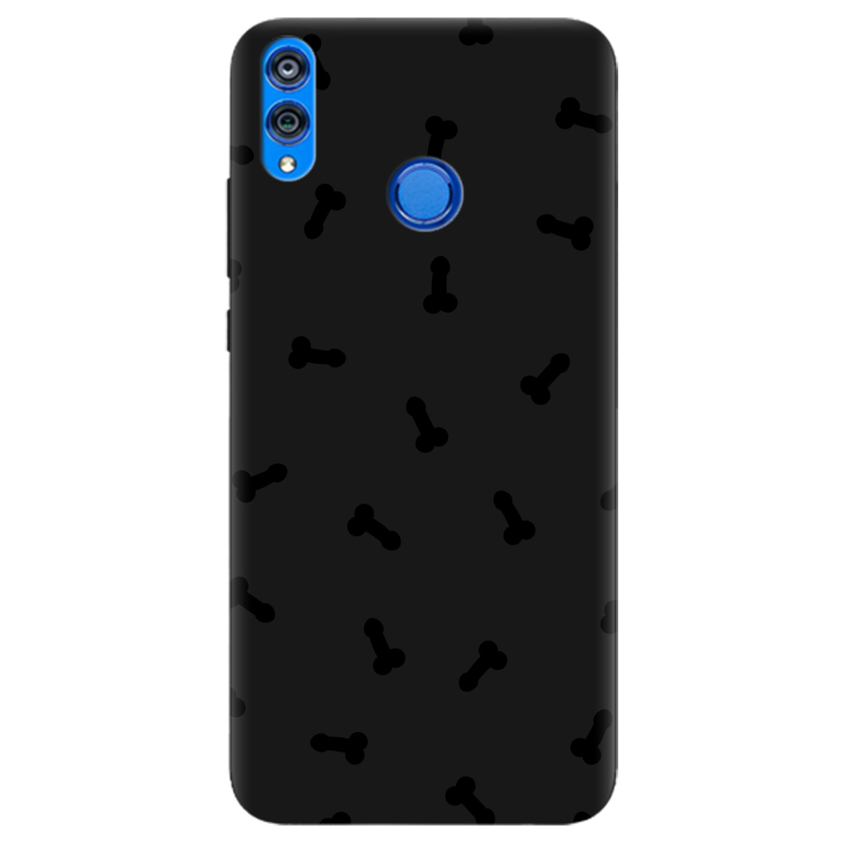 Чохол для Huawei Honor 8x чорний матовий soft touch Маленькі дікпіки - фото 1 - Чохли для телефонів