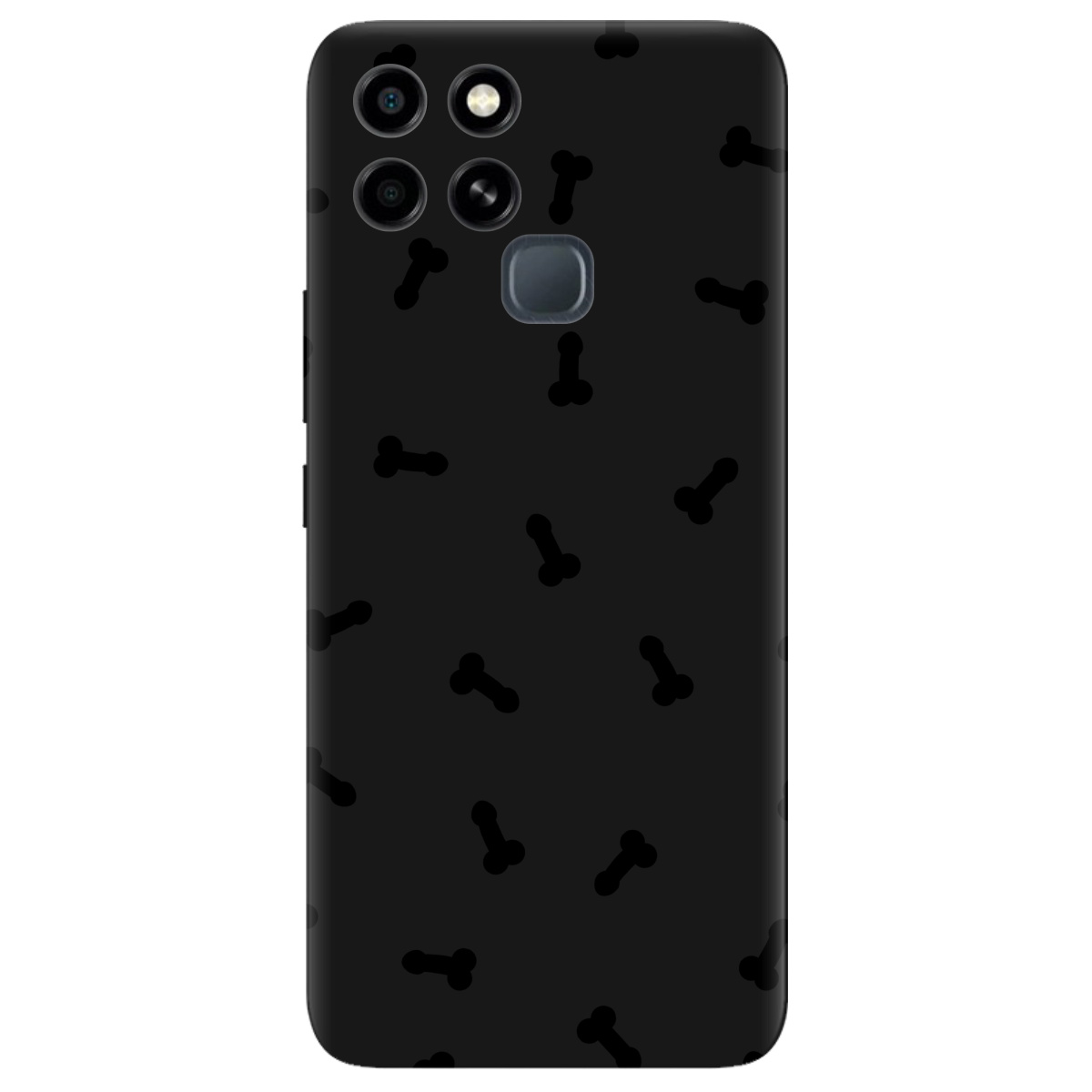 Чохол для Infinix Smart 6 чорний матовий soft touch Маленькі дікпіки - фото 1 - Чохли для телефонів