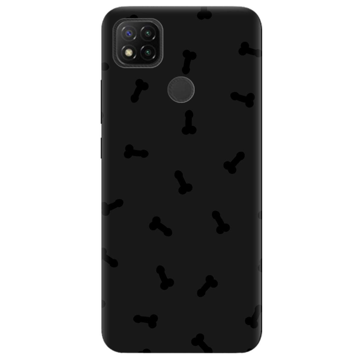 Чохол для Xiaomi Redmi 10A чорний матовий soft touch Маленькі дікпіки - фото 1 - Чохли для телефонів