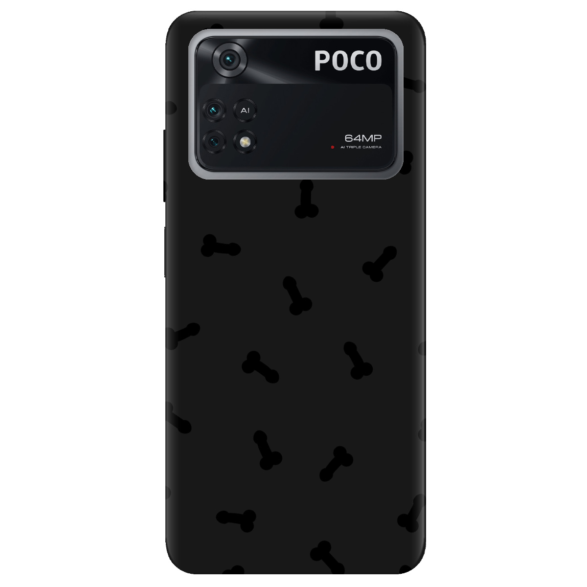 Чохол для Xiaomi Poco M4 Pro 4G чорний матовий soft touch Маленькі дікпіки - фото 1 - Чохли для телефонів