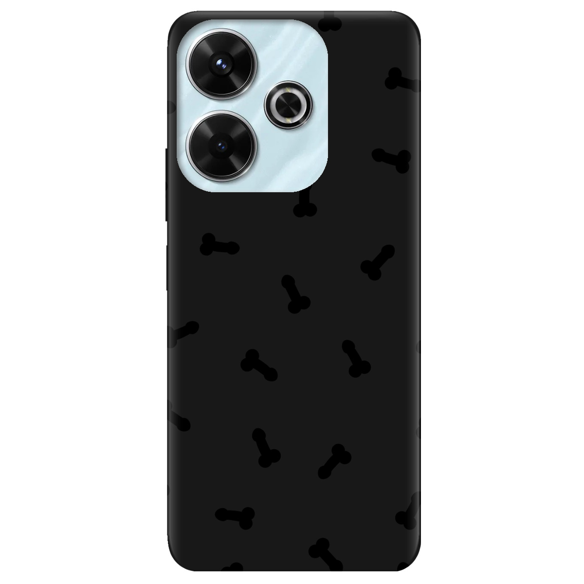 Чехол для Xiaomi Redmi 13 черный матовый soft touch Маленькие дикпики - фото 1 - Чехлы для телефонов