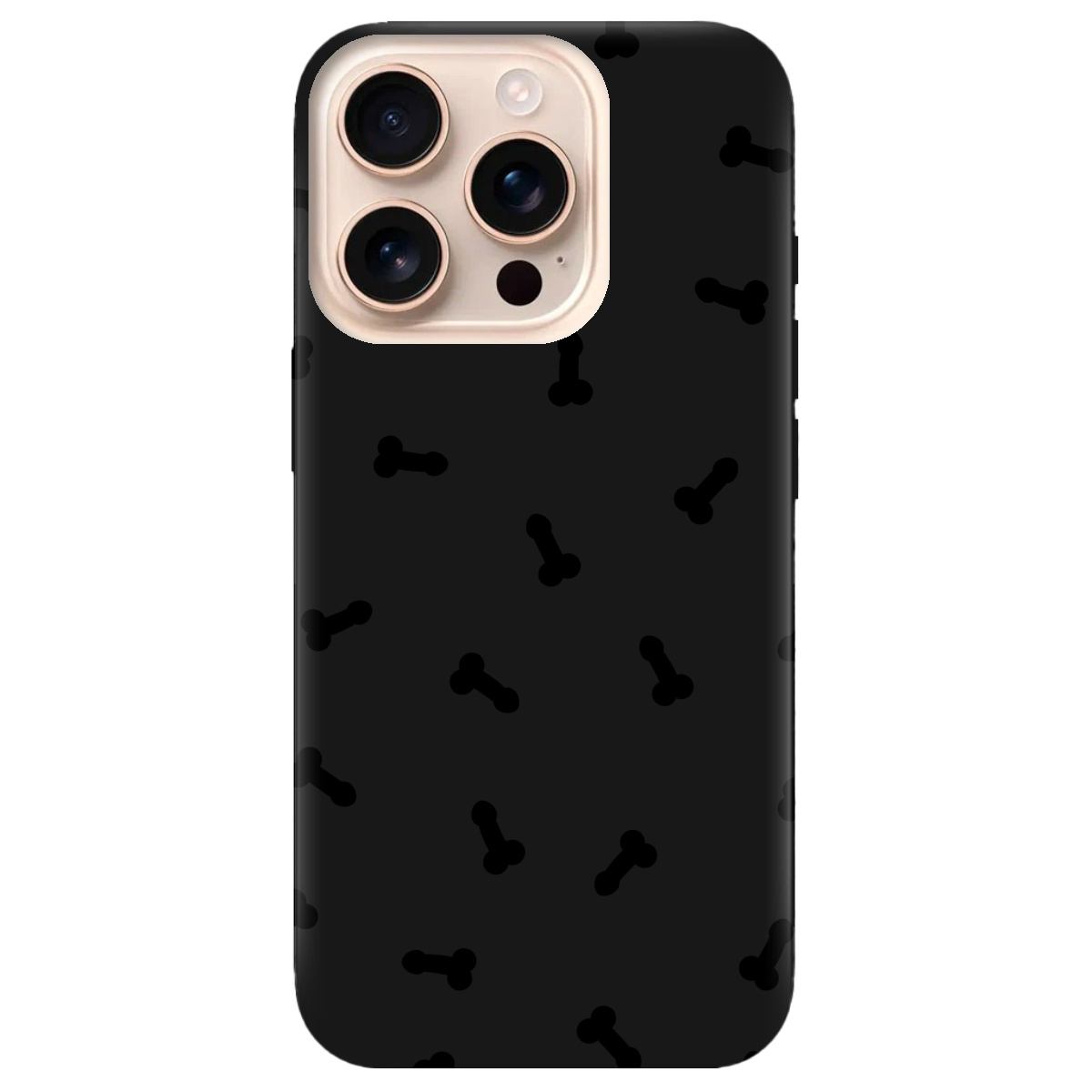 Чохол для Apple iPhone 16 Pro чорний матовий soft touch Маленькі дікпіки - фото 1 - Чохли для телефонів