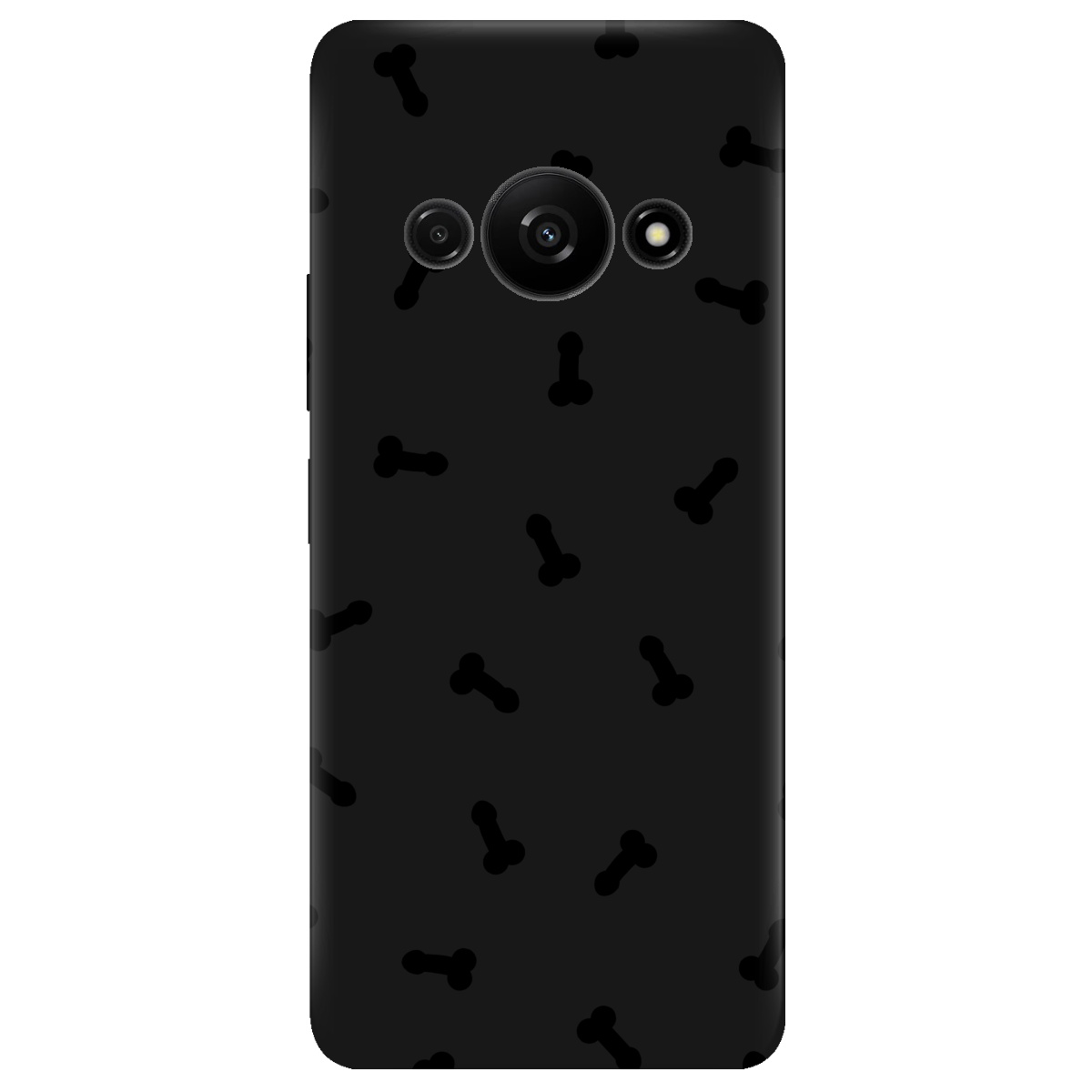 Чохол для Xiaomi Redmi A3 чорний матовий soft touch Маленькі дікпіки - фото 1 - Чохли для телефонів