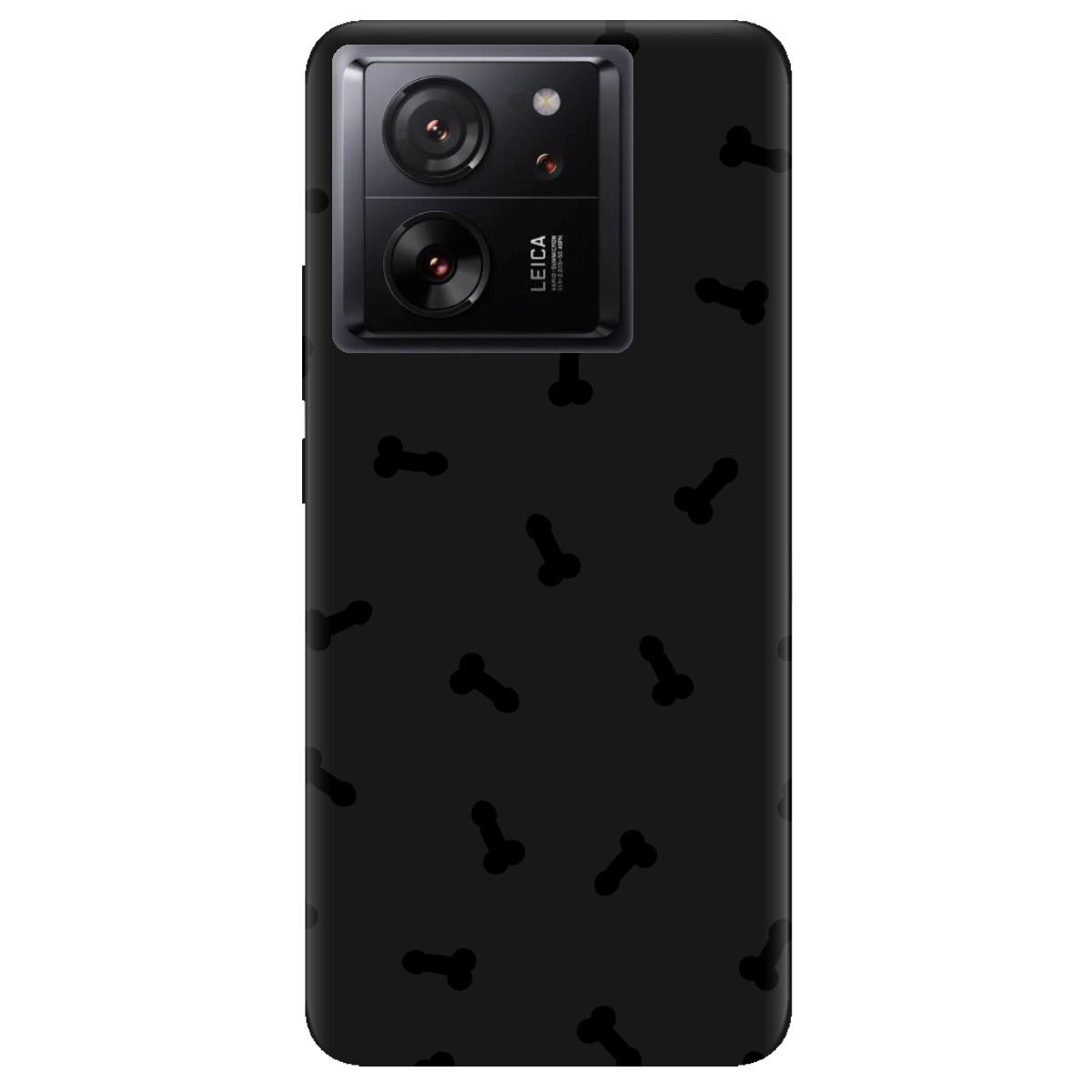 Чохол для Xiaomi 13T чорний матовий soft touch Маленькі дікпіки - фото 1 - Чохли для телефонів