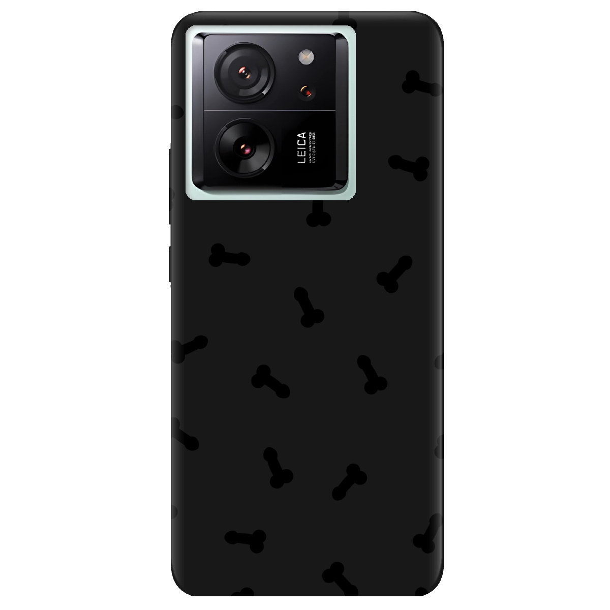 Чохол для Xiaomi 13T Pro чорний матовий soft touch Маленькі дікпіки - фото 1 - Чохли для телефонів