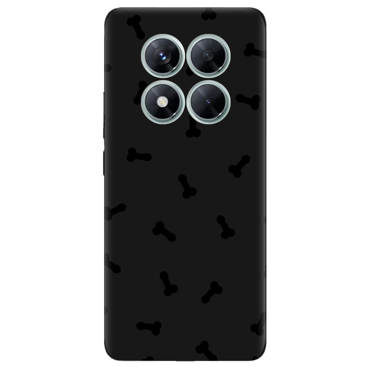 Чохол для Xiaomi Redmi Note 14 Pro 5G чорний матовий soft touch Маленькі дікпіки - фото 1 - Чохли для телефонів