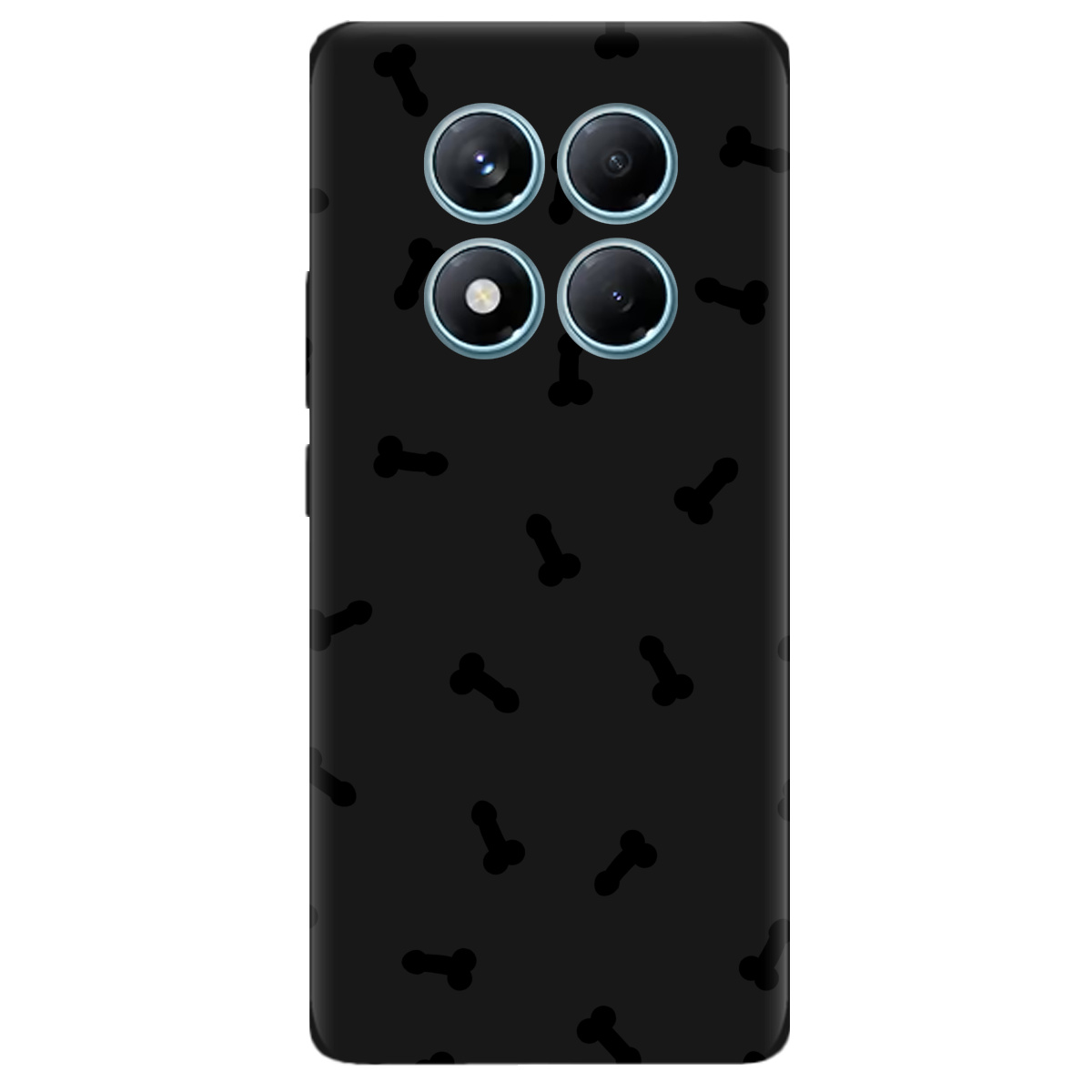 Чохол для Xiaomi Redmi Note 14 Pro 4G чорний матовий soft touch Маленькі дікпіки - фото 1 - Чохли для телефонів