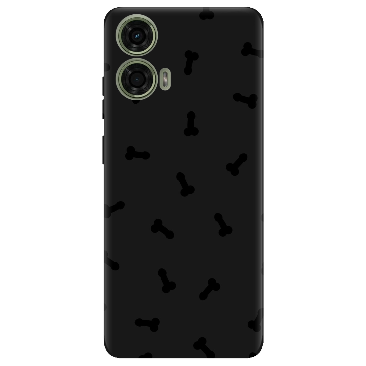 Чехол для Motorola G24 / G04 / E14 черный матовый soft touch Маленькие дикпики - фото 1 - Чехлы для телефонов