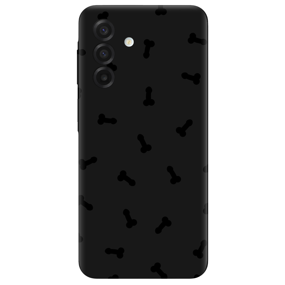 Чохол для Samsung Galaxy A17 чорний матовий soft touch Маленькі дікпіки - фото 1 - Чохли для телефонів
