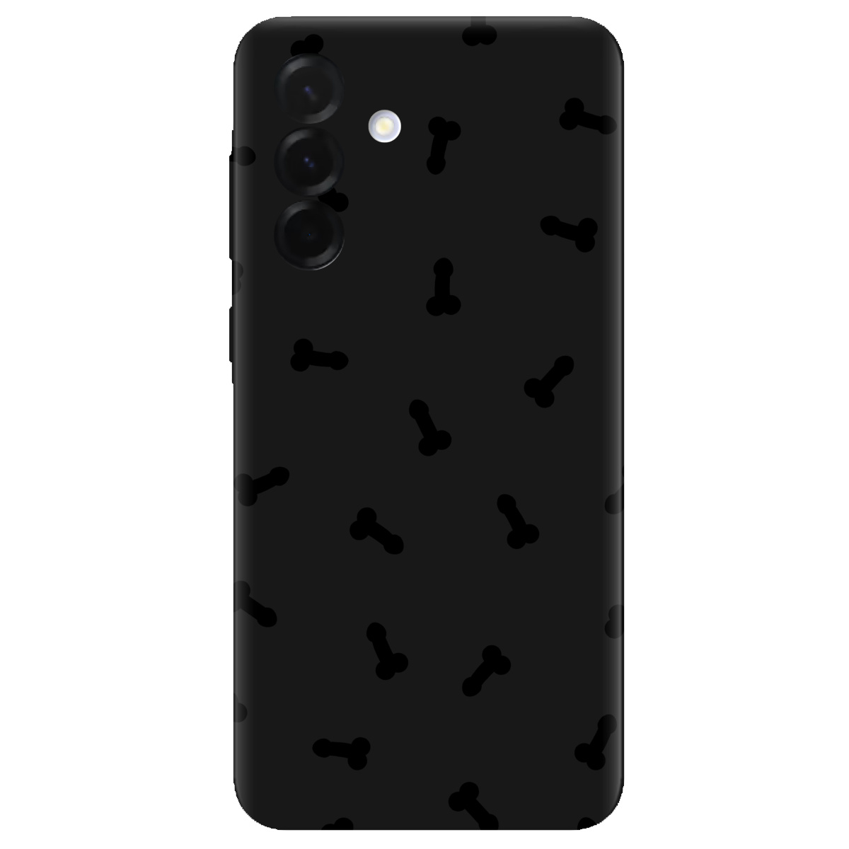 Чехол для Samsung Galaxy A36 черный матовый soft touch Маленькие дикпики - фото 1 - Чехлы для телефонов