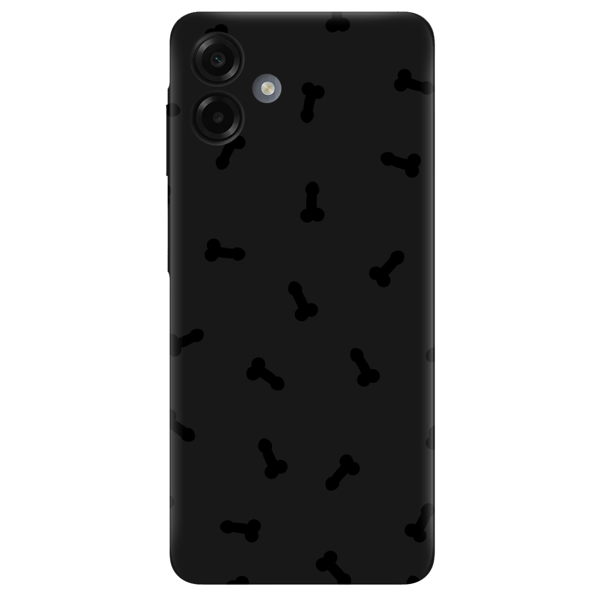 Чохол для Samsung Galaxy A07 чорний матовий soft touch Маленькі дікпіки - фото 1 - Чохли для телефонів