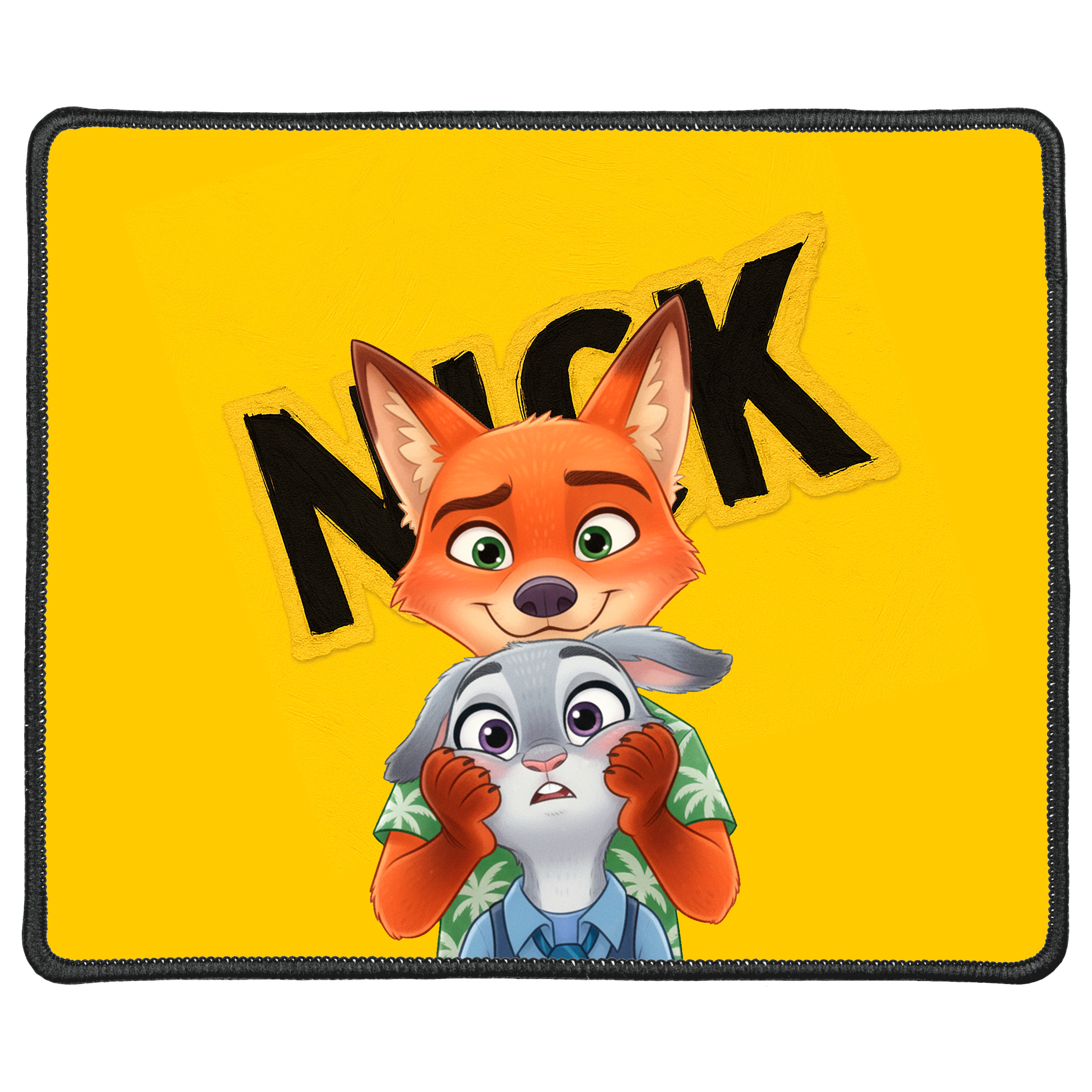 Килимок для миші з чорним оверлоком (26 * 21 см) Разом у Зоотрополісі - фото 1 - Килимки для миші