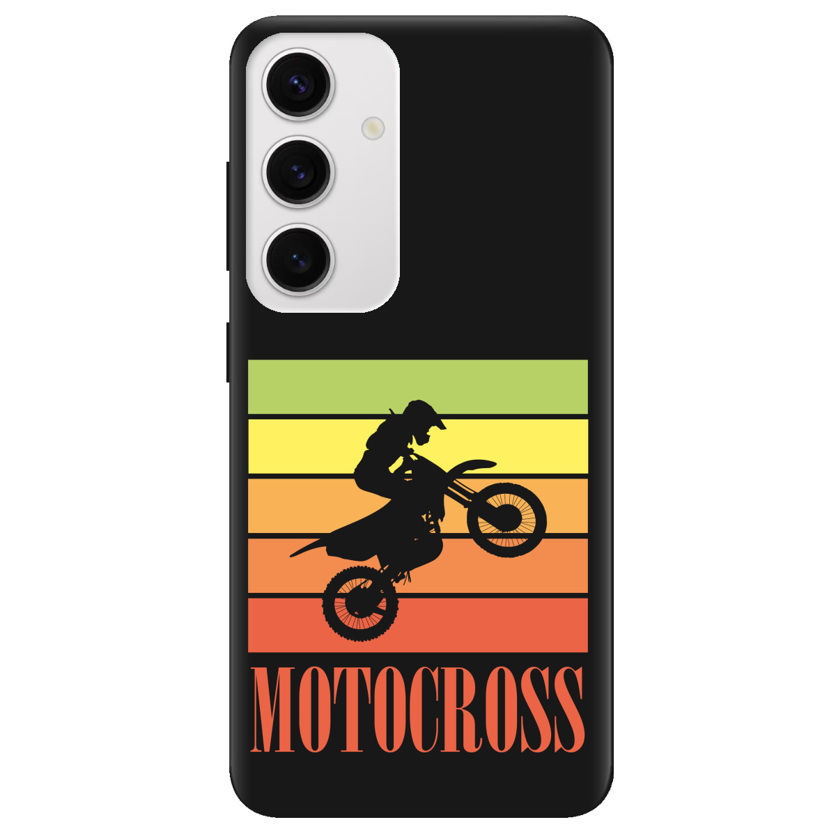 Чехол для Samsung Galaxy S24 черный матовый soft touch Motocross - фото 1 - Чехлы для телефонов