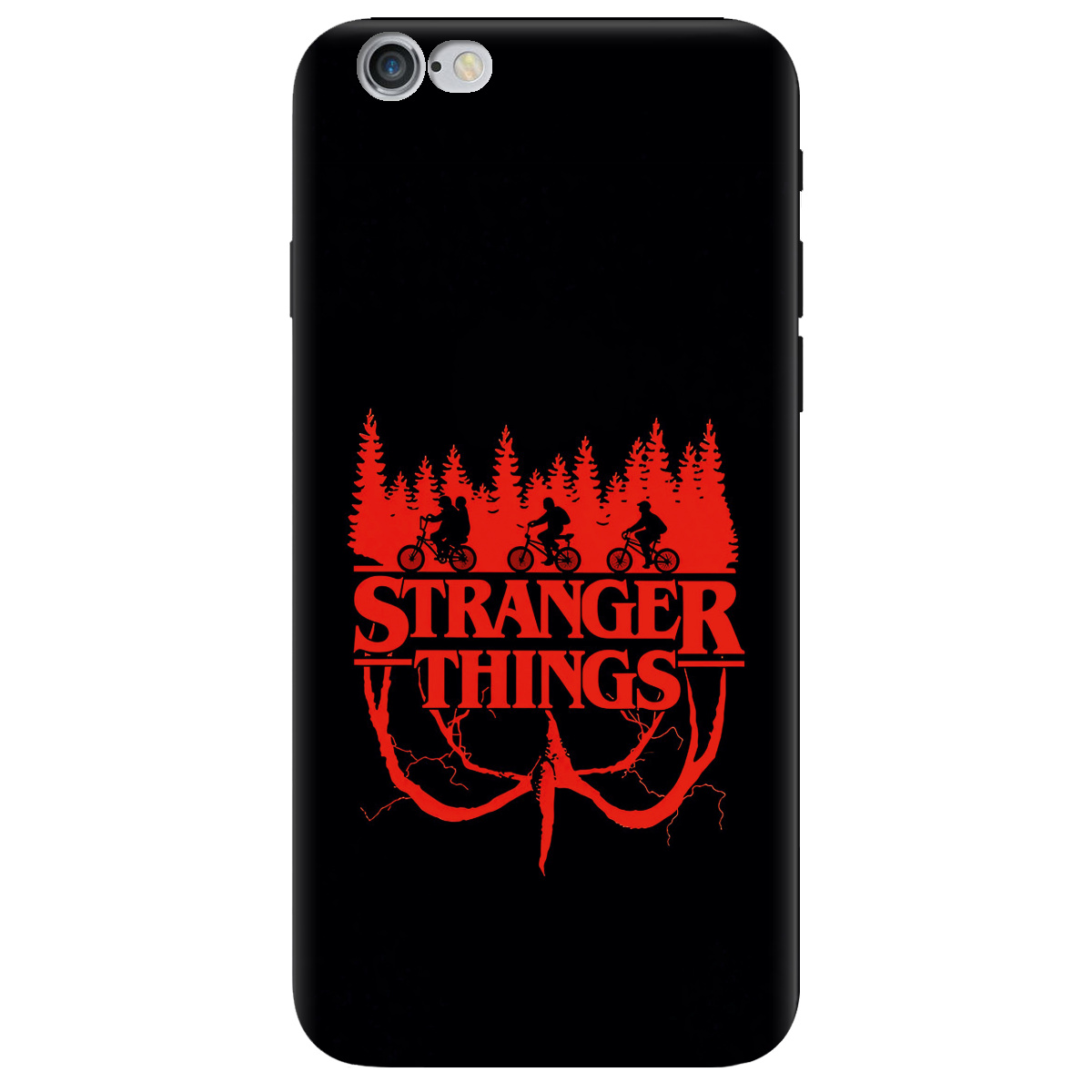Чохол для Apple iPhone 6/6S чорний матовий soft touch Дивні дива Таємничий ліс - фото 1 - Чохли для телефонів