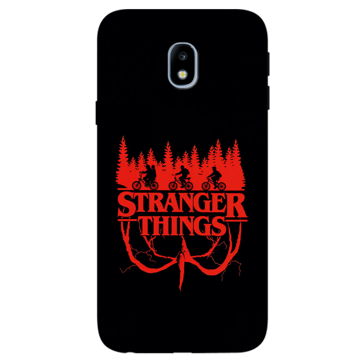 Чохол для Samsung Galaxy J3 2017 чорний матовий soft touch Дивні дива Таємничий ліс - фото 1 - Чохли для телефонів