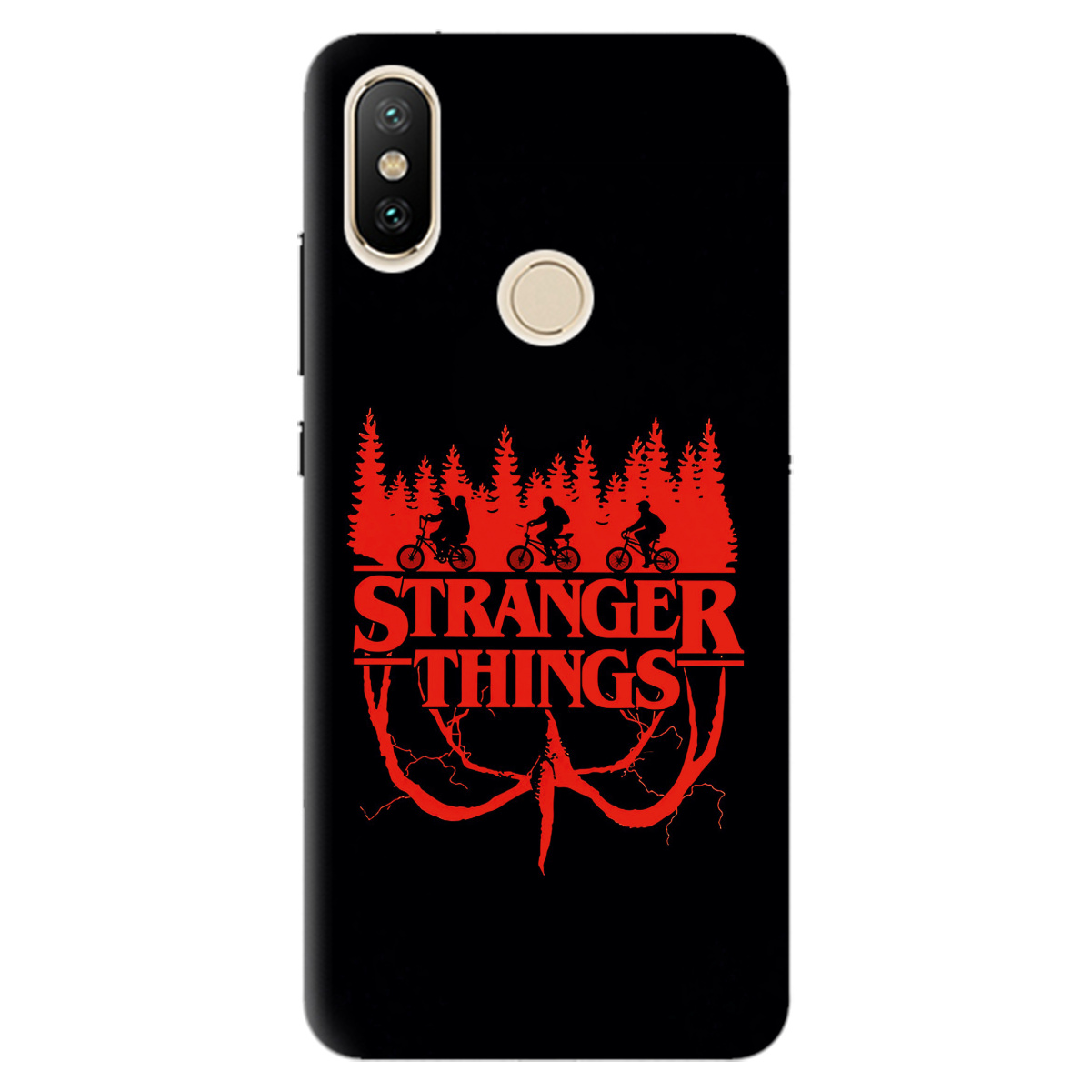 Чохол для Xiaomi Mi A2 Lite чорний матовий soft touch Дивні дива Таємничий ліс - фото 1 - Чохли для телефонів