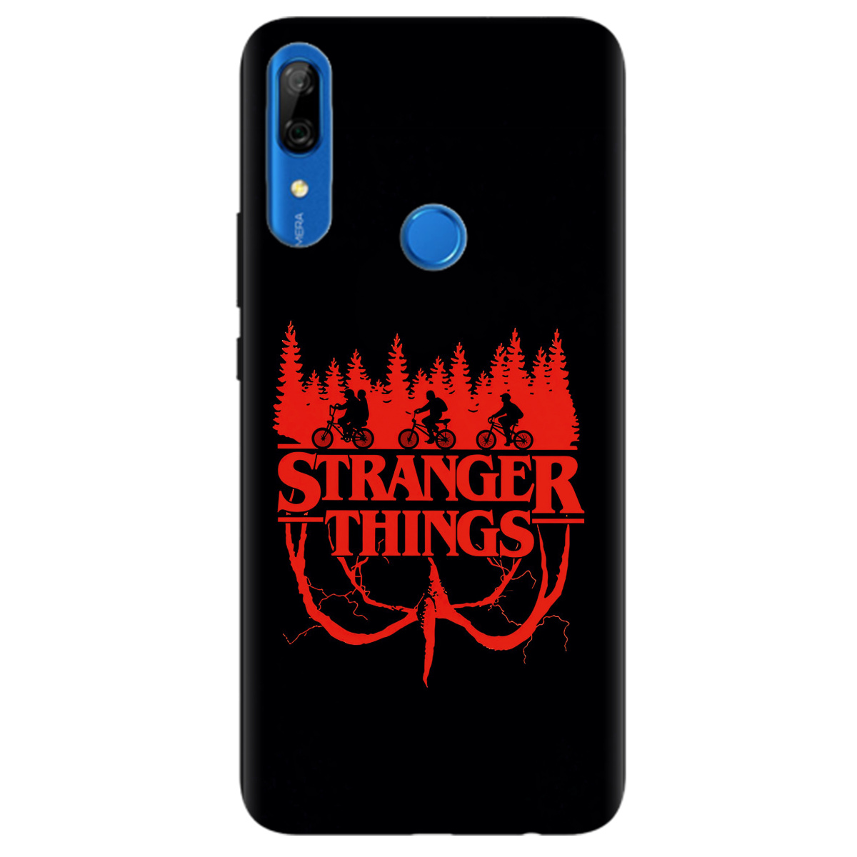 Чохол для Huawei P Smart Z чорний матовий soft touch Дивні дива Таємничий ліс - фото 1 - Чохли для телефонів