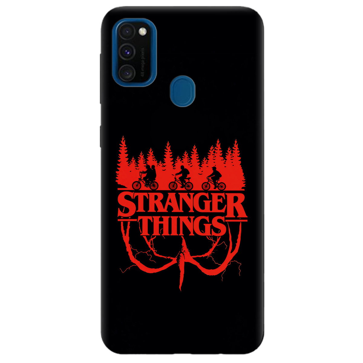 Чохол для Samsung Galaxy M21 чорний матовий soft touch Дивні дива Таємничий ліс - фото 1 - Чохли для телефонів