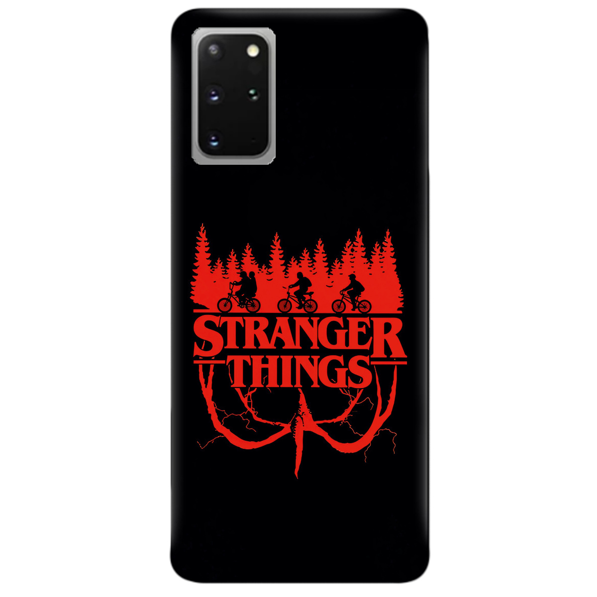 Чохол для Samsung Galaxy S20 Plus чорний матовий soft touch Дивні дива Таємничий ліс - фото 1 - Чохли для телефонів