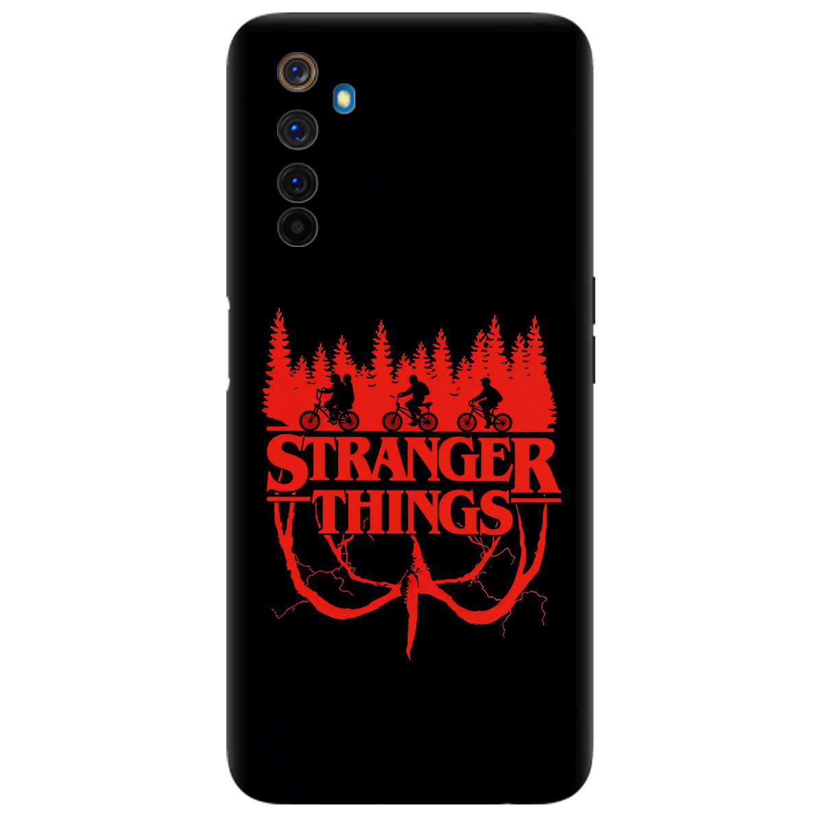 Чохол для Realme 6 Pro чорний матовий soft touch Дивні дива Таємничий ліс - фото 1 - Чохли для телефонів