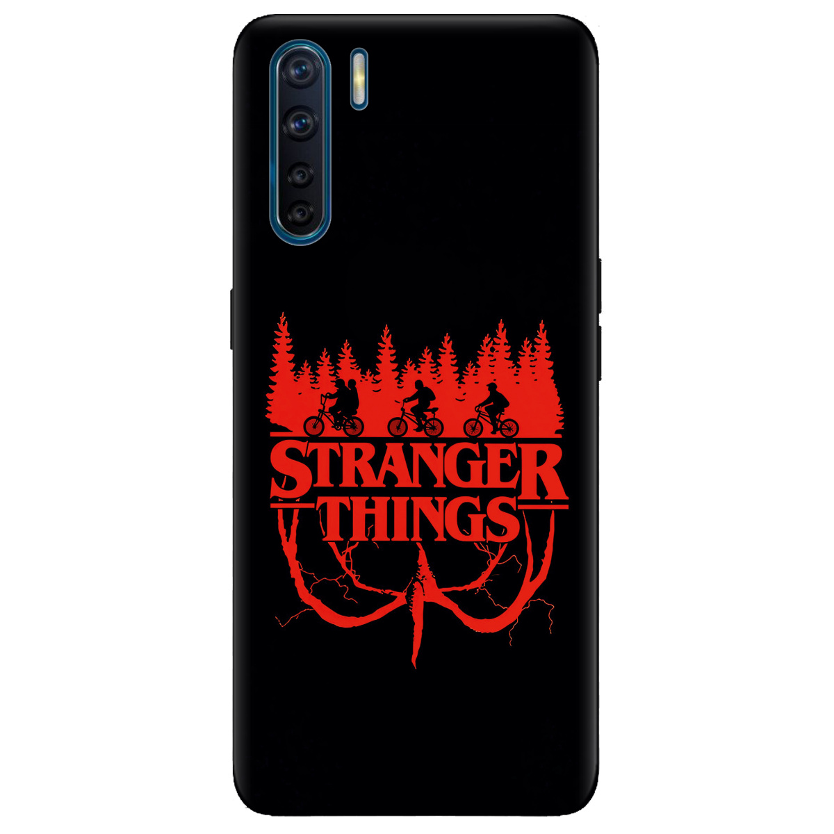 Чохол для Oppo A91 чорний матовий soft touch Дивні дива Таємничий ліс - фото 1 - Чохли для телефонів