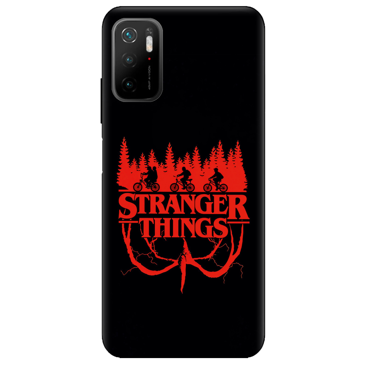 Чохол для Xiaomi Poco M3 Pro чорний матовий soft touch Дивні дива Таємничий ліс - фото 1 - Чохли для телефонів