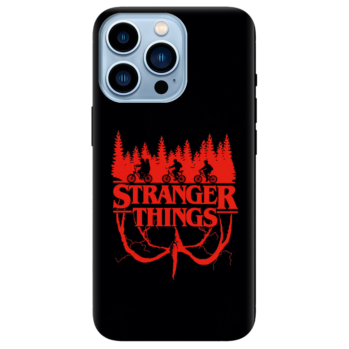 Чохол для Apple iPhone 13 Pro Max чорний матовий soft touch Дивні дива Таємничий ліс - фото 1 - Чохли для телефонів