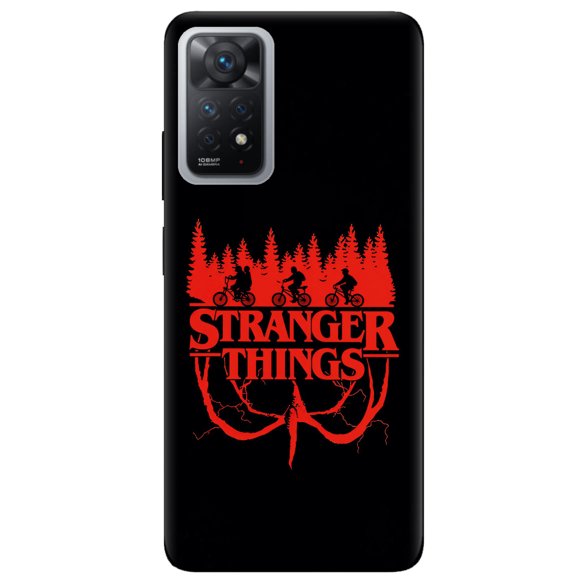 Чохол для Xiaomi Redmi Note 11 Pro чорний матовий soft touch Дивні дива Таємничий ліс - фото 1 - Чохли для телефонів