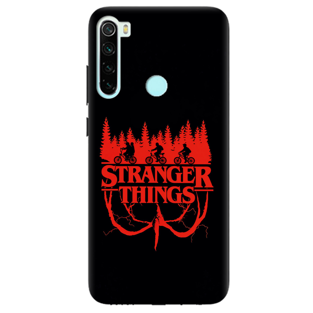 Чохол для Xiaomi Redmi Note 8 чорний матовий soft touch Дивні дива Таємничий ліс - фото 1 - Чохли для телефонів