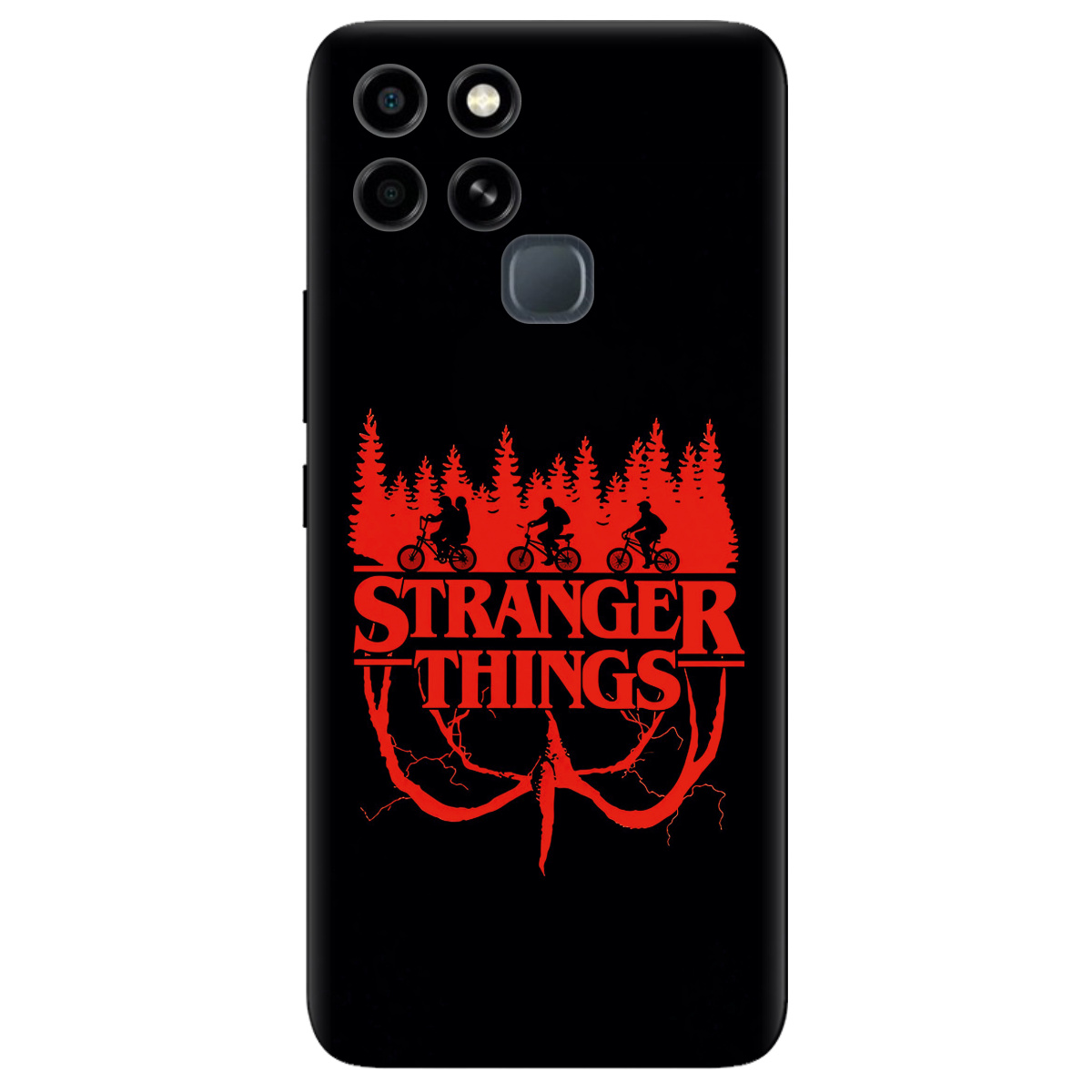 Чохол для Infinix Smart 6 чорний матовий soft touch Дивні дива Таємничий ліс - фото 1 - Чохли для телефонів