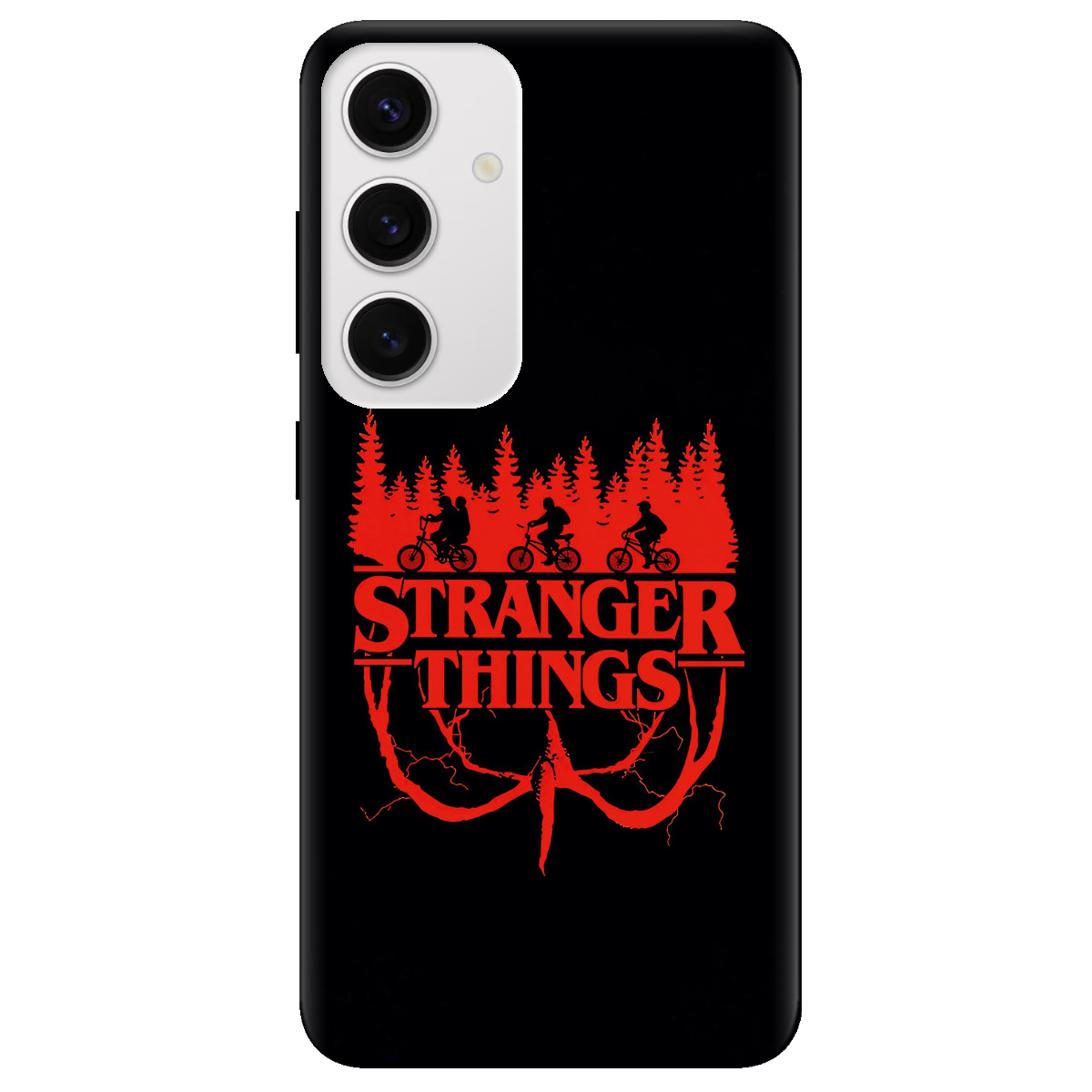 Чохол для Samsung Galaxy S24 Plus чорний матовий soft touch Дивні дива Таємничий ліс - фото 1 - Чохли для телефонів