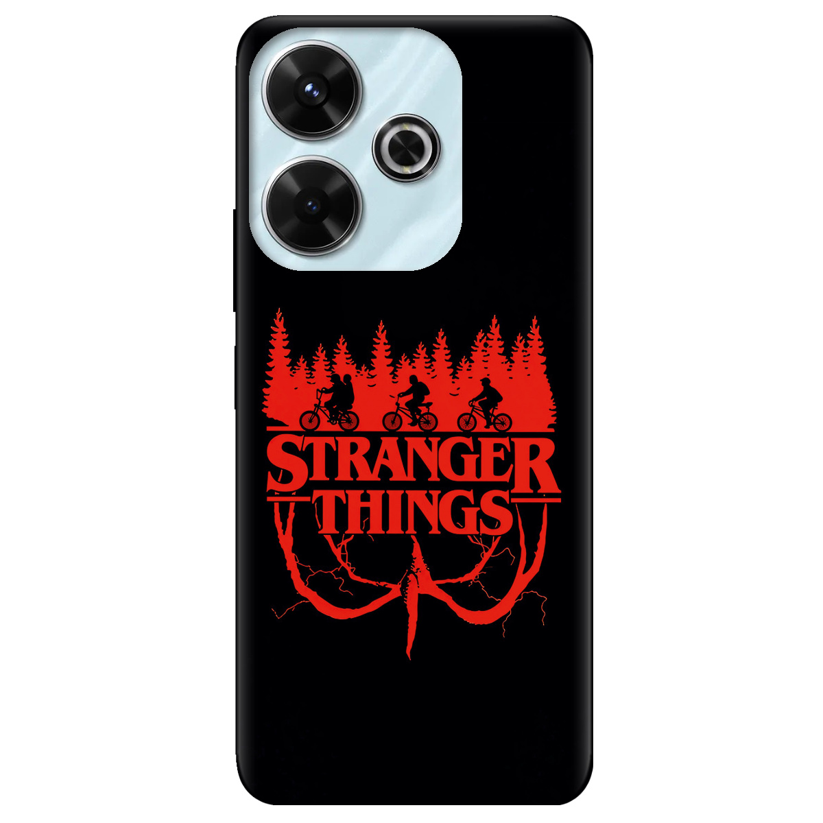 Чохол для Xiaomi Redmi 13 чорний матовий soft touch Дивні дива Таємничий ліс - фото 1 - Чохли для телефонів