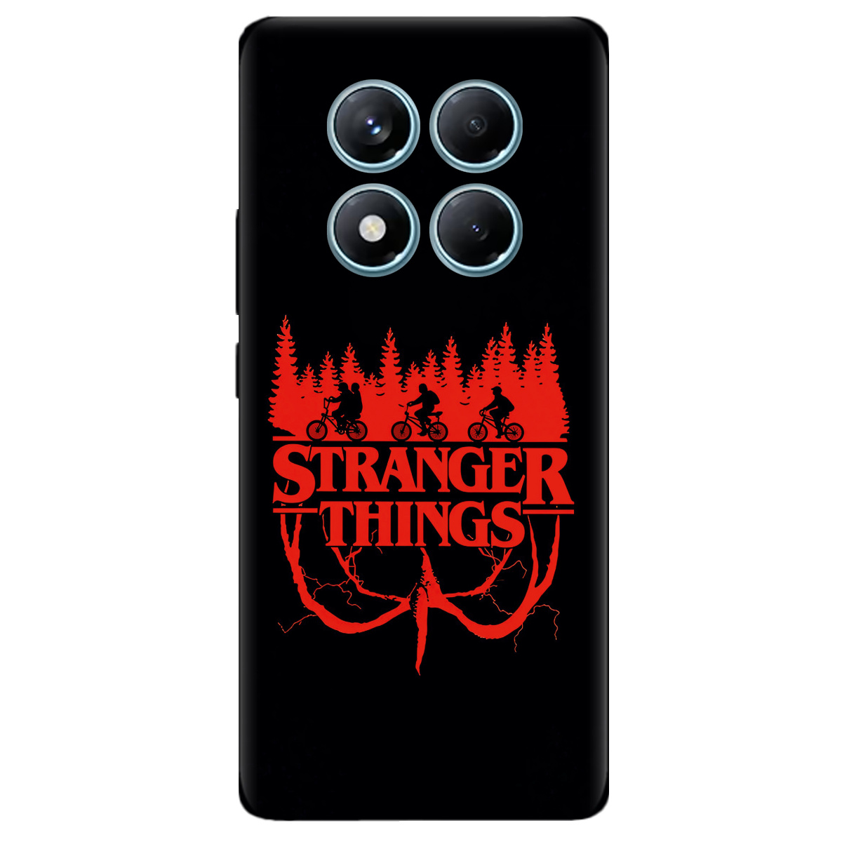 Чохол для Xiaomi Redmi Note 14 Pro 4G чорний матовий soft touch Дивні дива Таємничий ліс - фото 1 - Чохли для телефонів