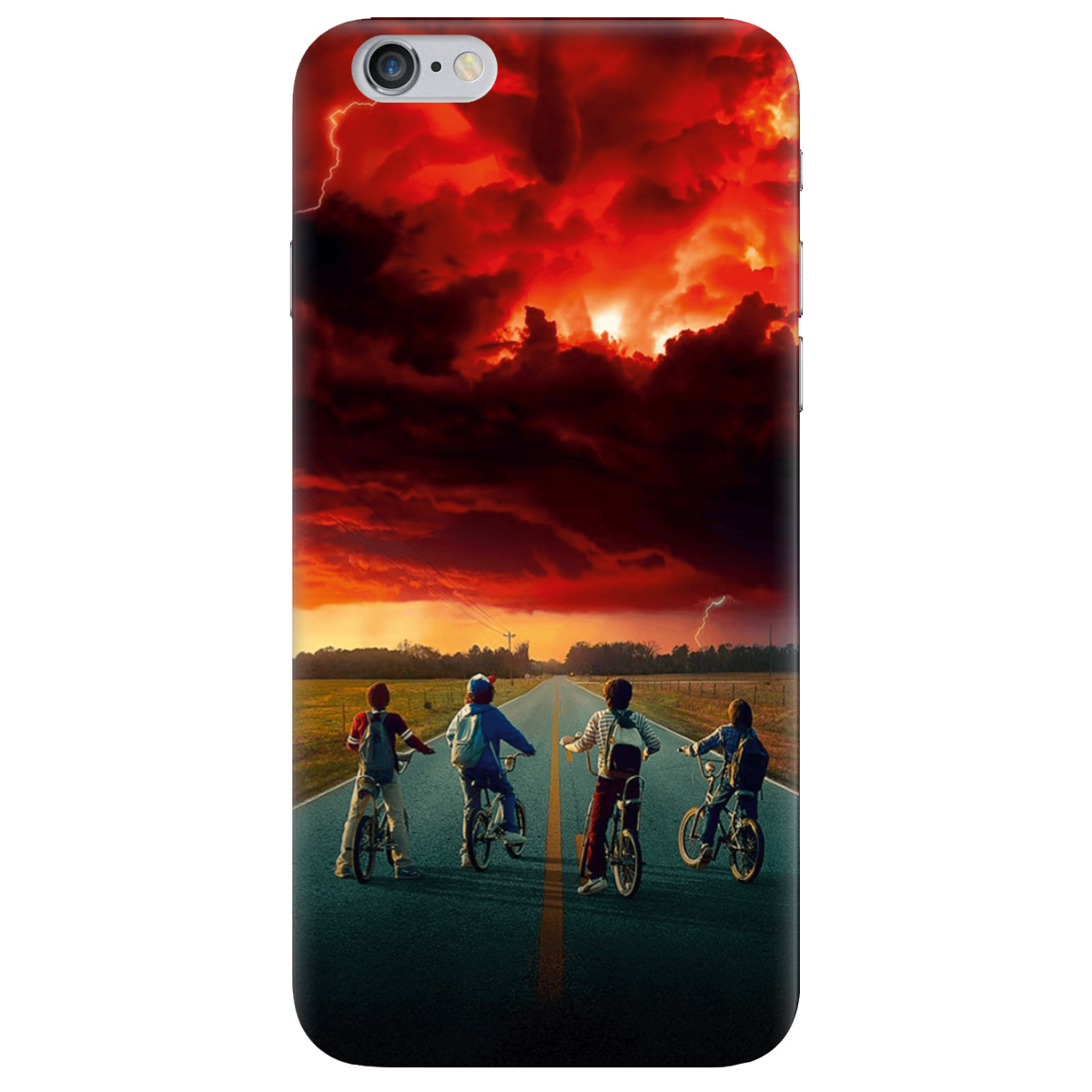 Чохол для Apple iPhone 6/6S прозорий Дивні Дива Червоне небо Хокінса - фото 1 - Чохли для телефонів