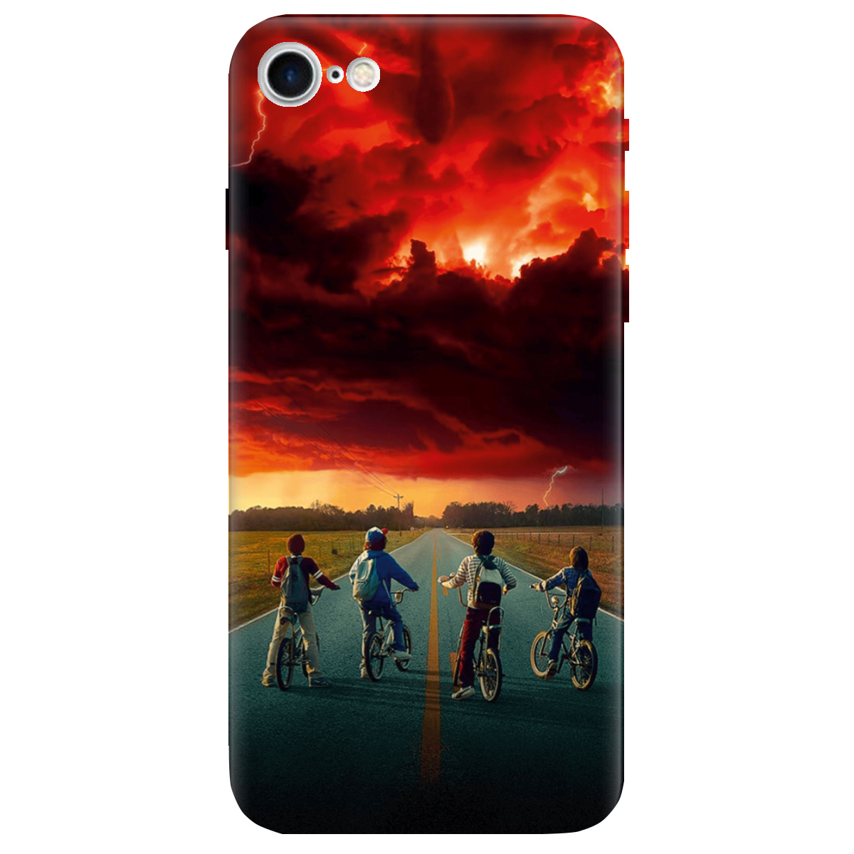 Чехол для Apple iPhone 7 прозрачный Очень странные дела Красное небо Хокинса - фото 1 - Чехлы для телефонов