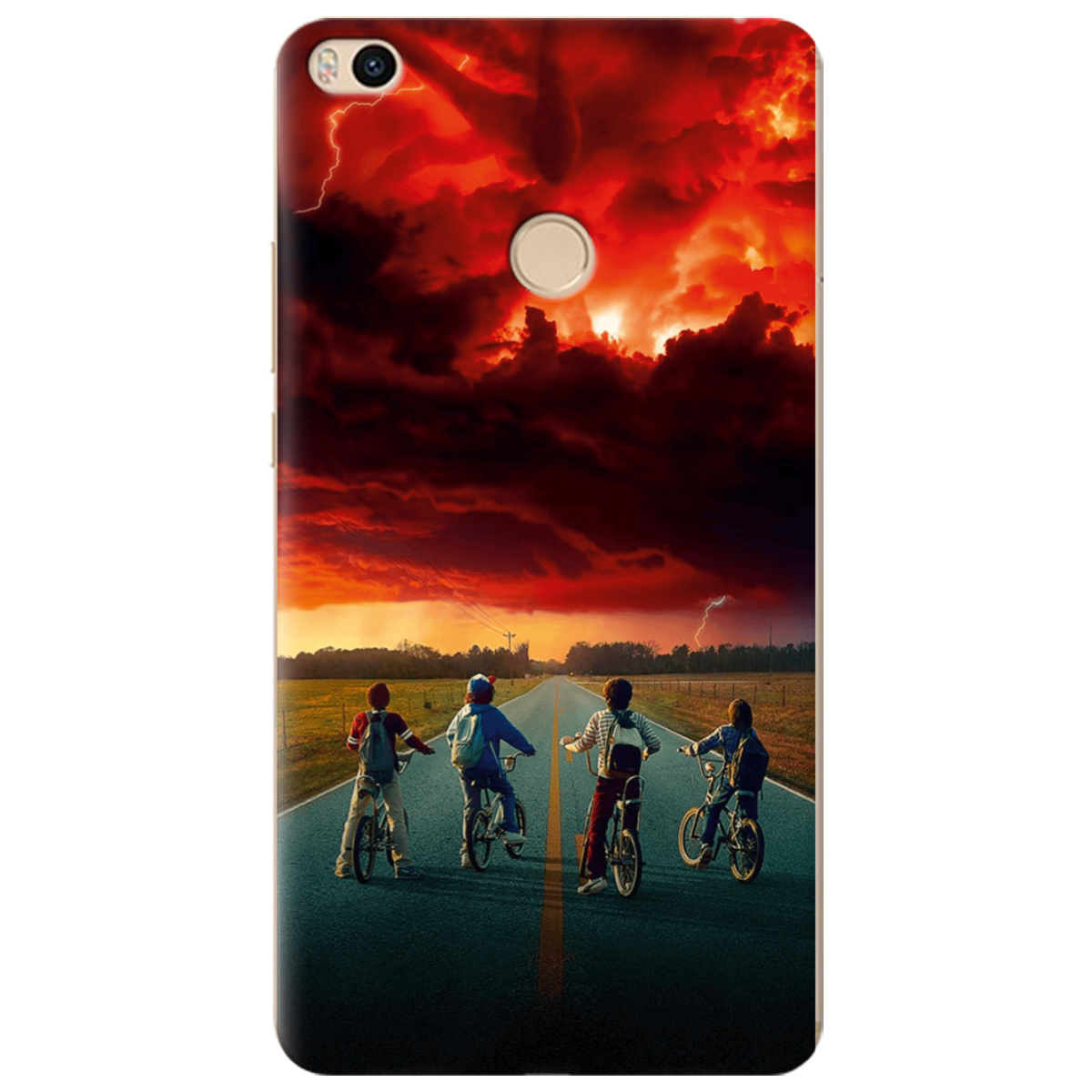 Чохол для Xiaomi Mi Max 2 прозорий Дивні Дива Червоне небо Хокінса - фото 1 - Чохли для телефонів