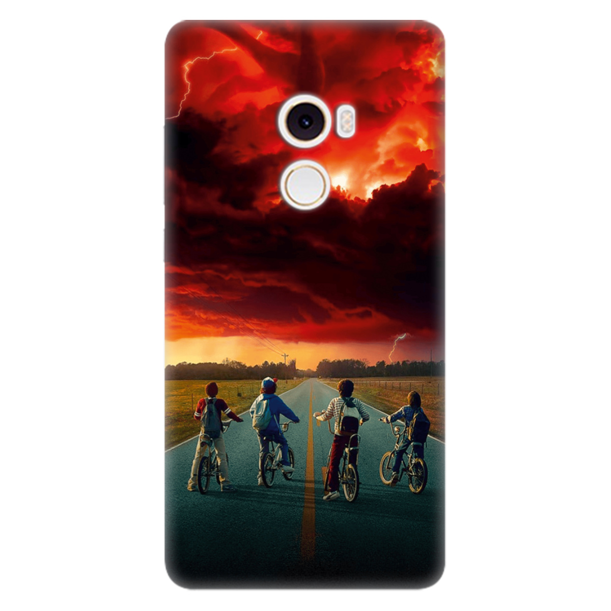 Чехол для Xiaomi Mi Mix 2 прозрачный Очень странные дела Красное небо Хокинса - фото 1 - Чехлы для телефонов