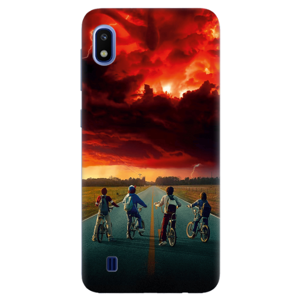 Чохол для Samsung Galaxy A10 прозорий Дивні Дива Червоне небо Хокінса - фото 1 - Чохли для телефонів