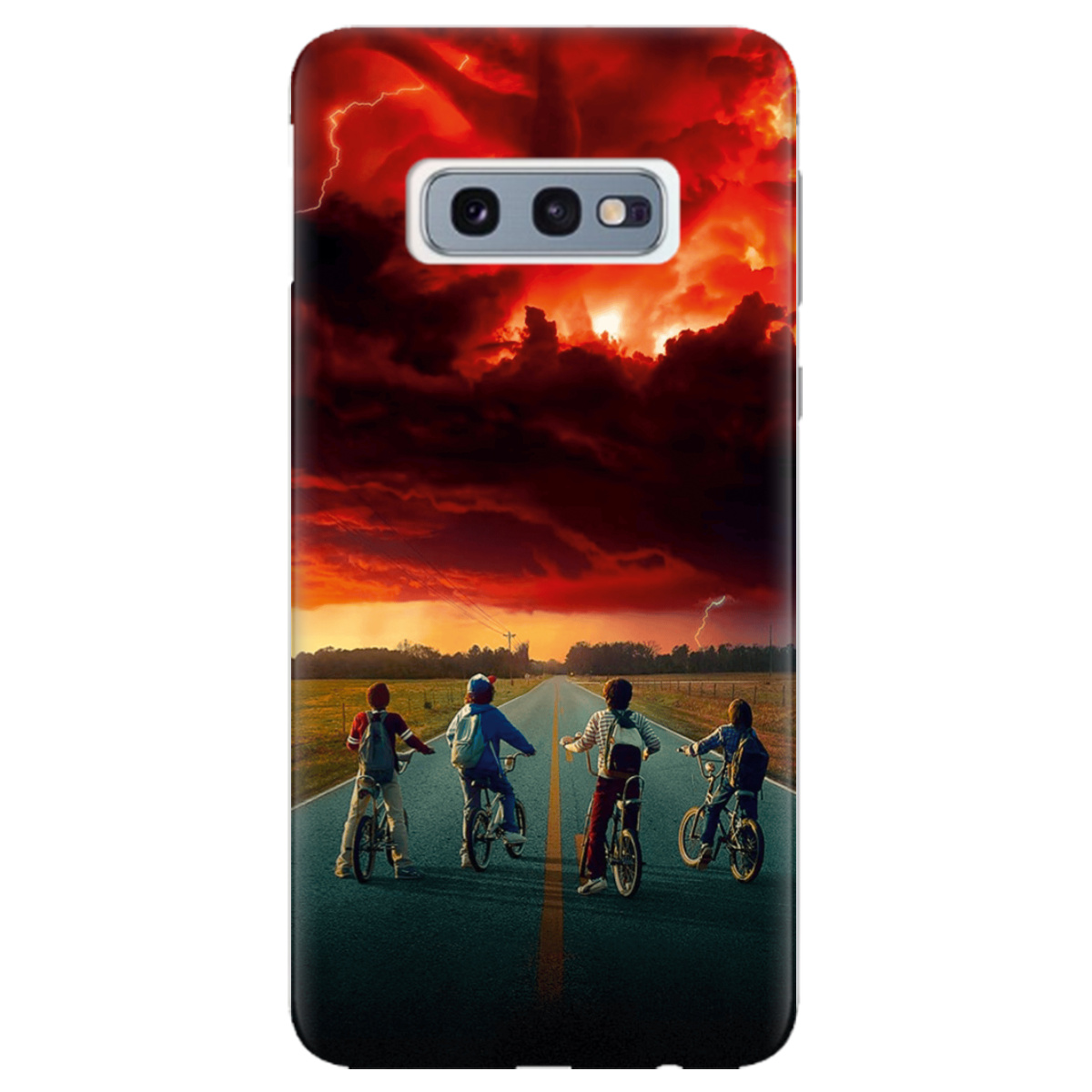 Чехол для Samsung Galaxy S10e прозрачный Очень странные дела Красное небо Хокинса - фото 1 - Чехлы для телефонов