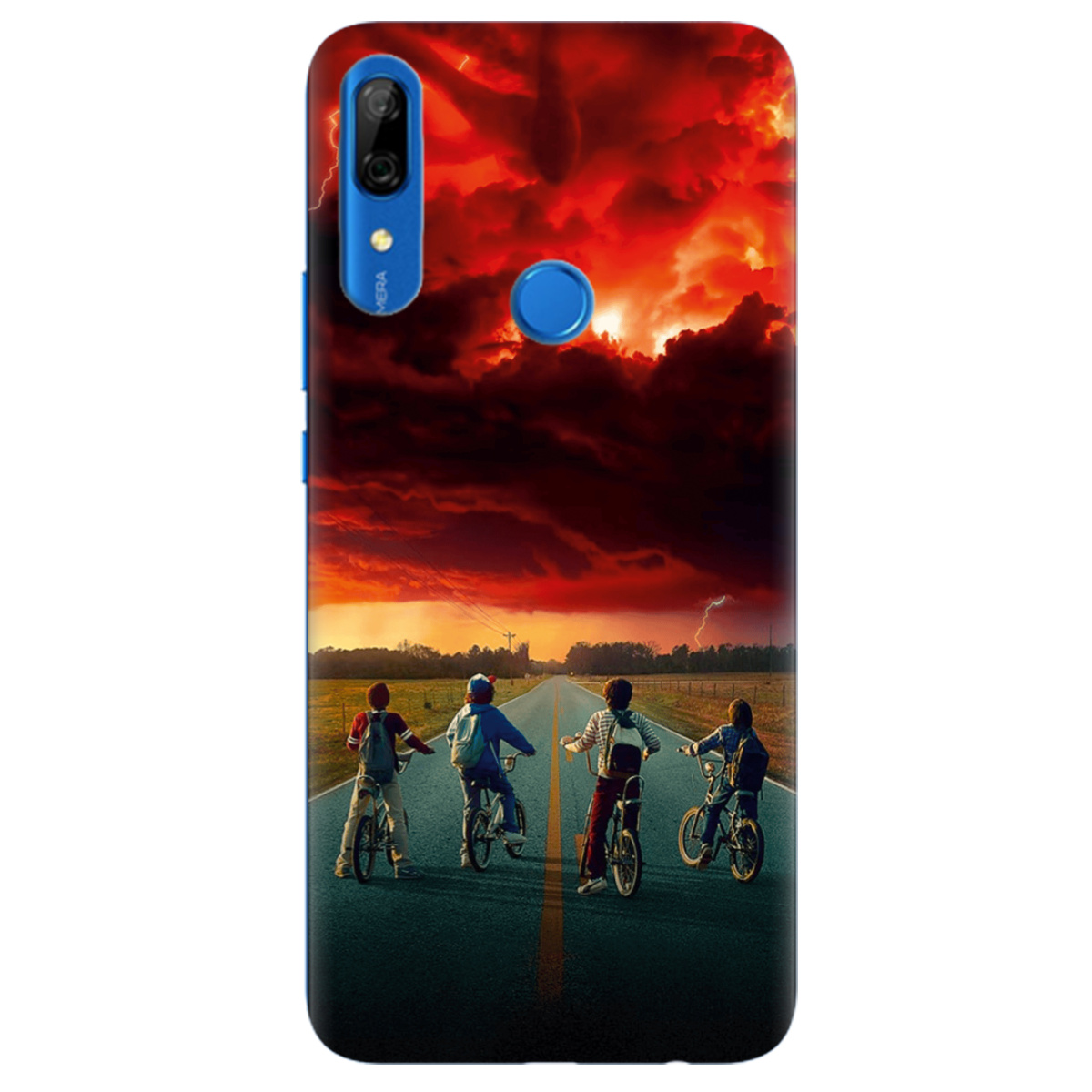 Чохол для Huawei P Smart Z прозорий Дивні Дива Червоне небо Хокінса - фото 1 - Чохли для телефонів