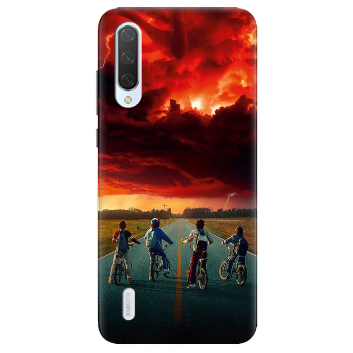 Чехол для Xiaomi Mi 9 Lite прозрачный Очень странные дела Красное небо Хокинса - фото 1 - Чехлы для телефонов